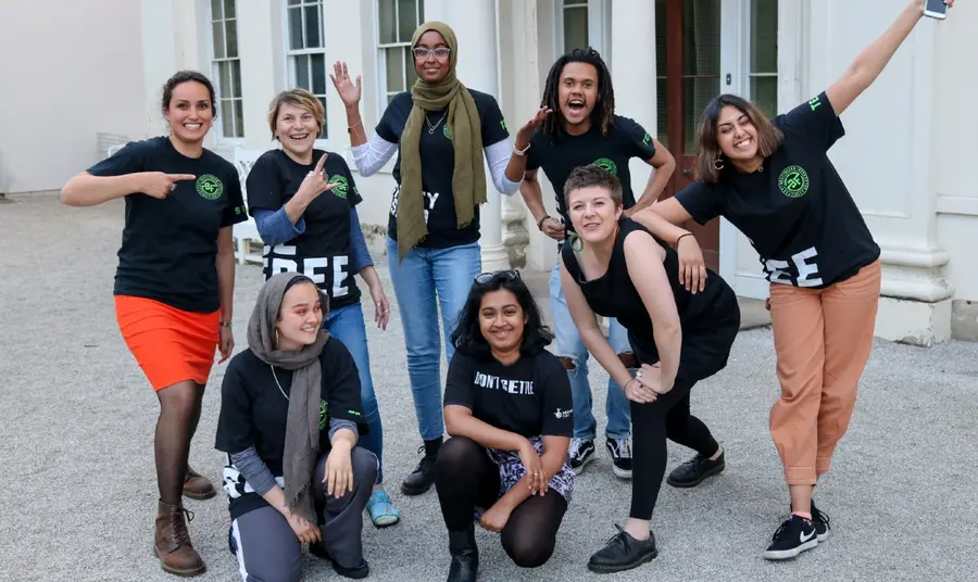 Eight young people from the Don't Settle project