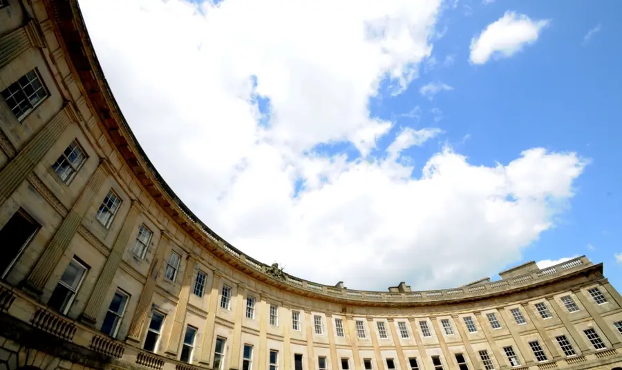 Outside view of Buxton Crescent