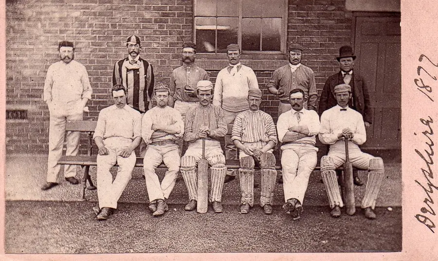 Archive image of the Derbyshire cricket team