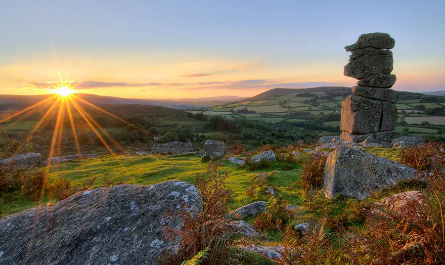 Sunset at Bowerman's Nose, Dartmoor