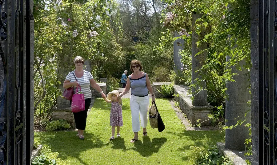 People in a garden