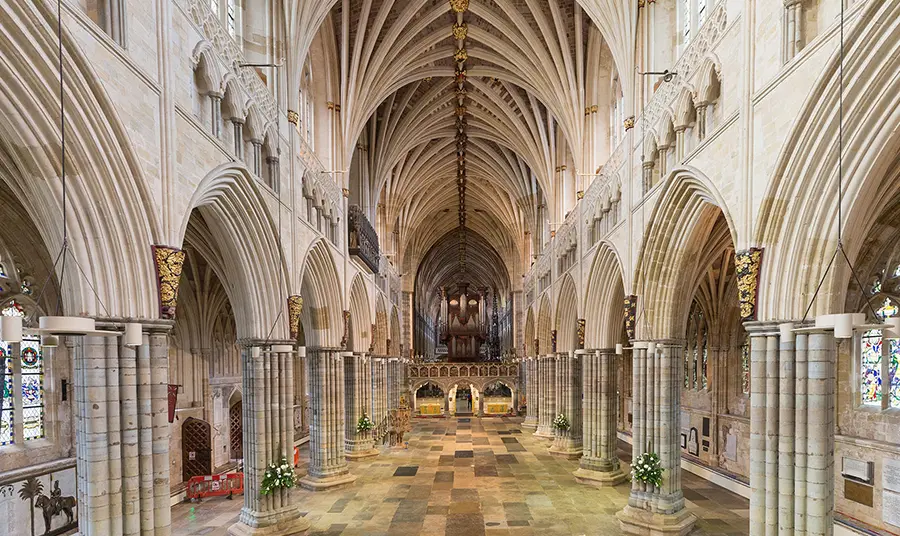 Inside Exeter Cathedral