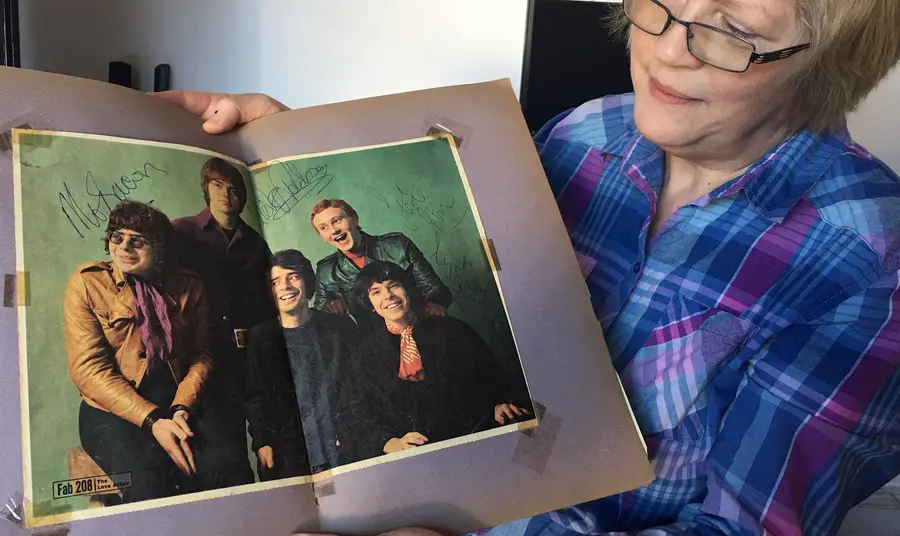 Janet Mason with signed photo of Love Affair