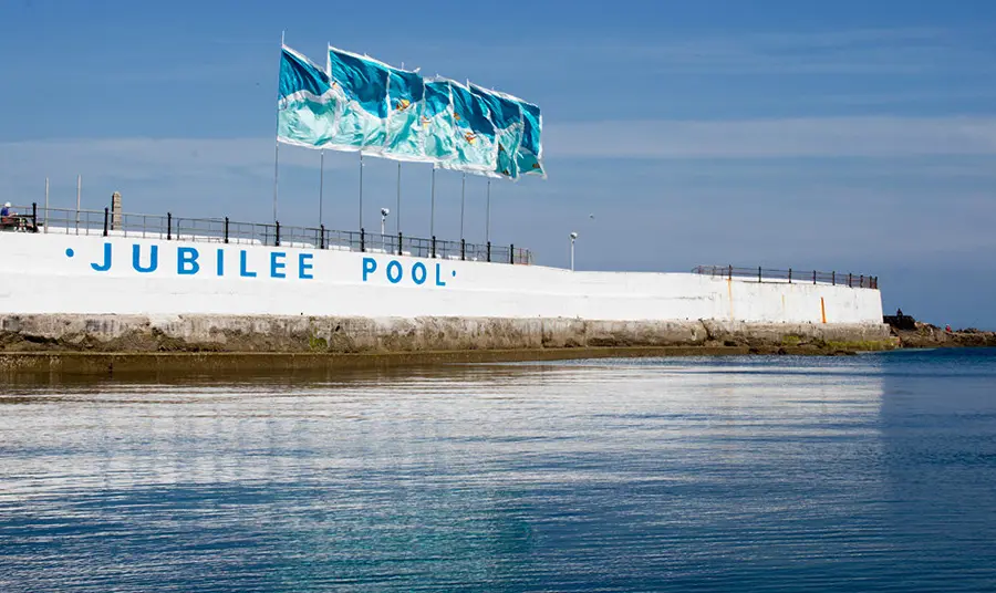 Outside the Jubilee Pool in Penzance