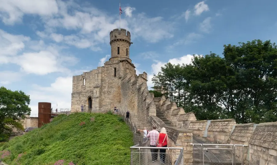 An outside view of Lincoln Castle