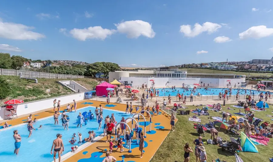 Saltdean Pool being enjoyed by the community after restoration in 2017