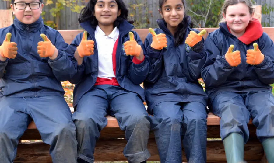 Four children sitting