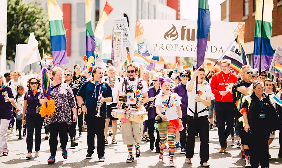 Gay Pride march in Hull