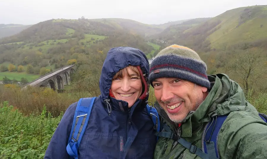 Woman and man in the countryside