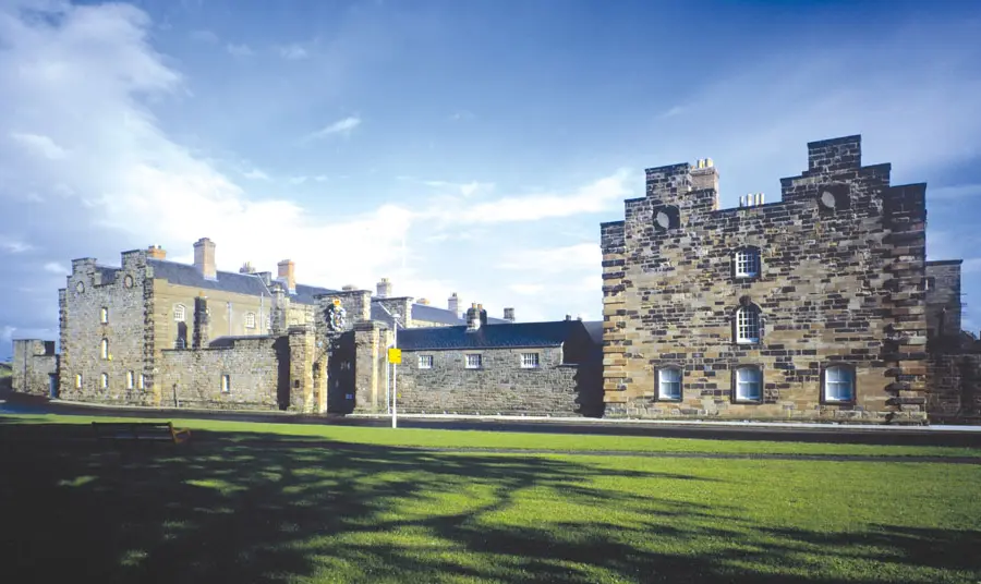 The historic buildings at the Berwick Barracks site on a sunny day