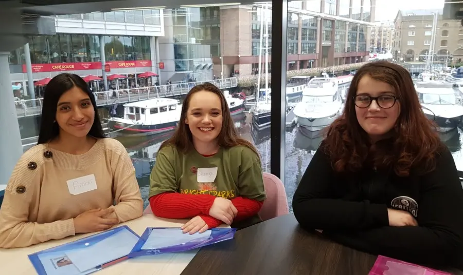 Three young volunteers