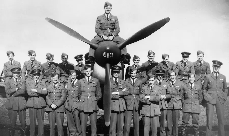 Pilots in front of an airplane