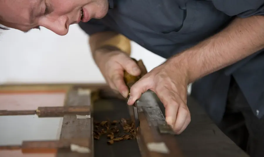 Person using large tools