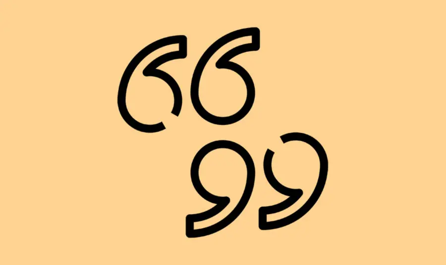 An icon of speech marks