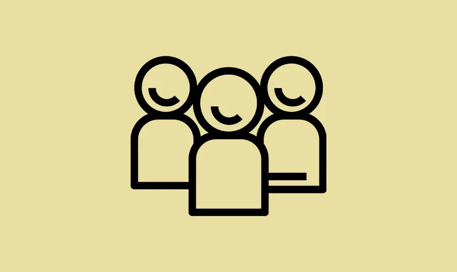 Line drawing of people