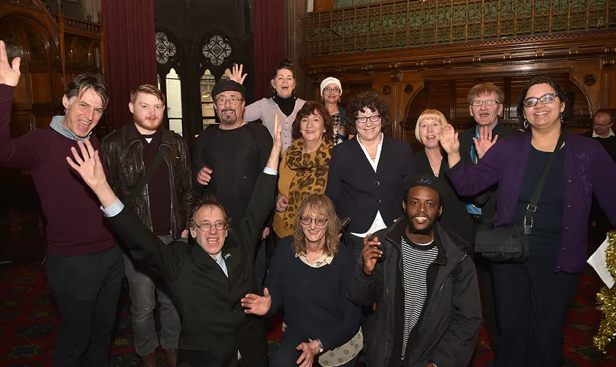 HLF CEO Ros Kerslake meets volunteers who took part in the Improving Futures project