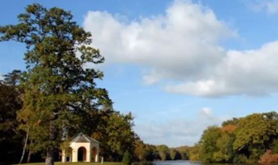 Capability Brown lake and landscape at Wotton, Bucks