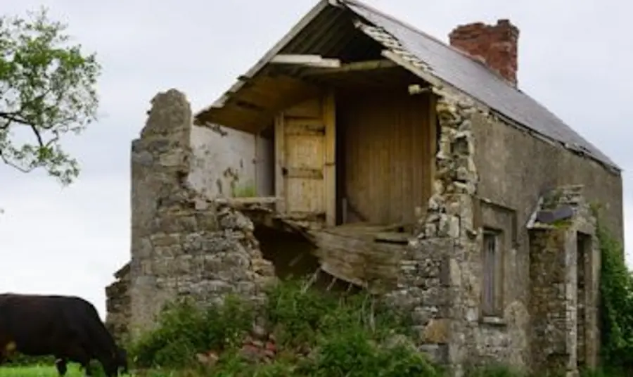 One of the abandoned farm houses on Cleenish Island 