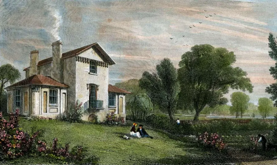 A depiction of Turner's Twickenham home