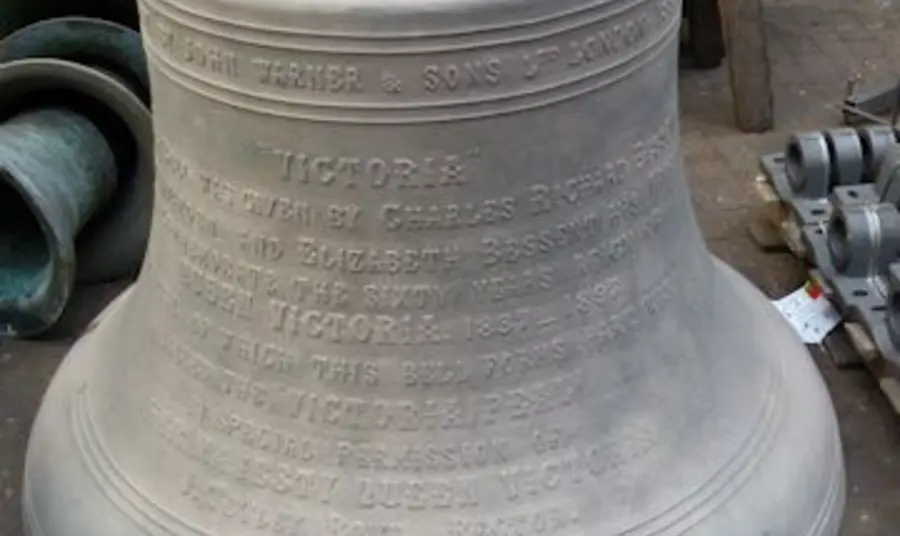 One of the bells due to be restored at the Church of St Goran