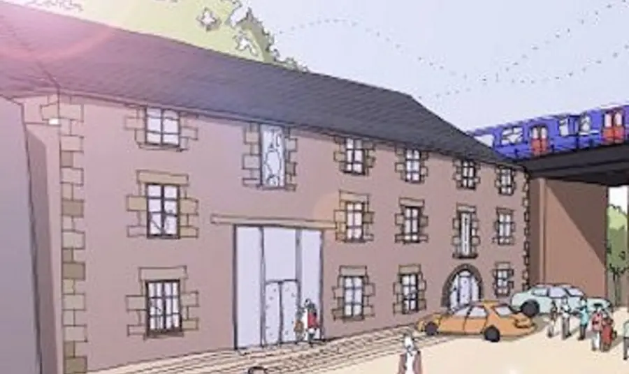 A drawing of the transformed foundry