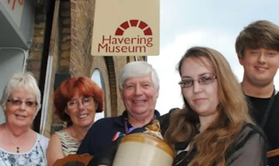 Havering Museum staff with First World War objects