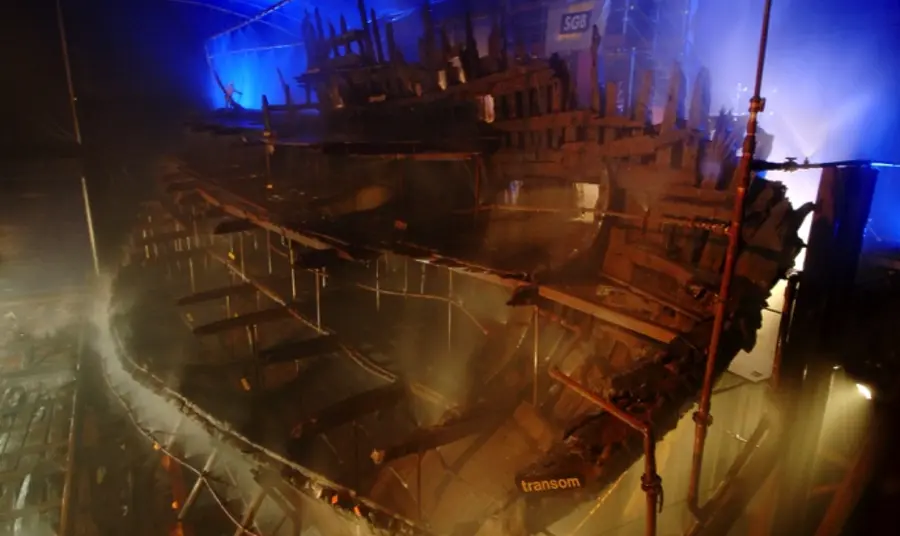 The hull of the Mary Rose ship