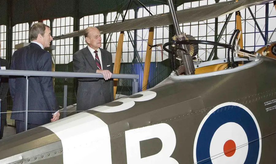 Prince Philip Duke of Edinburgh looks around the exhibition