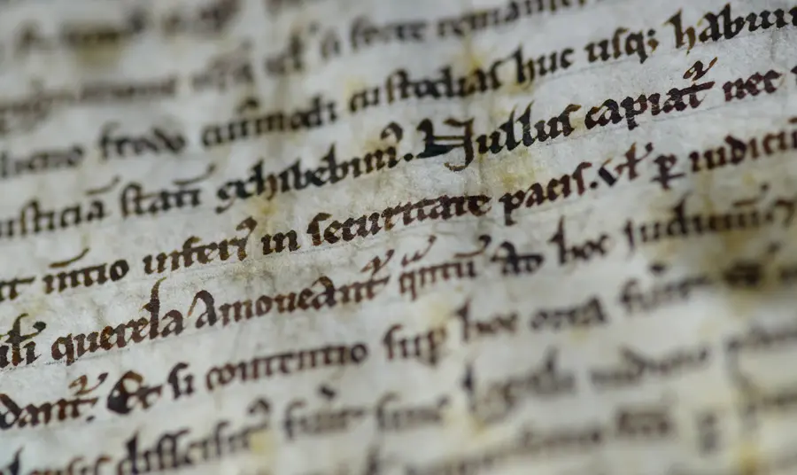 Copy of Magna Carta on display at Salisbury Cathedral 