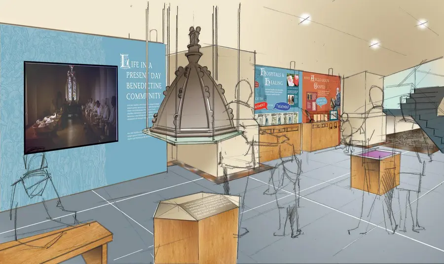 Artist's impression of new interpretation at Bath Abbey