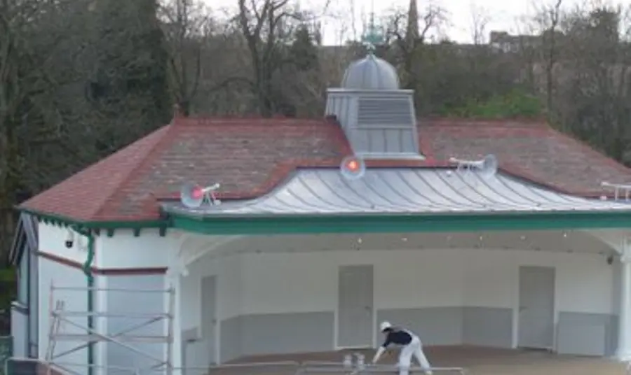 Kelvingrove Bandstand during renovation