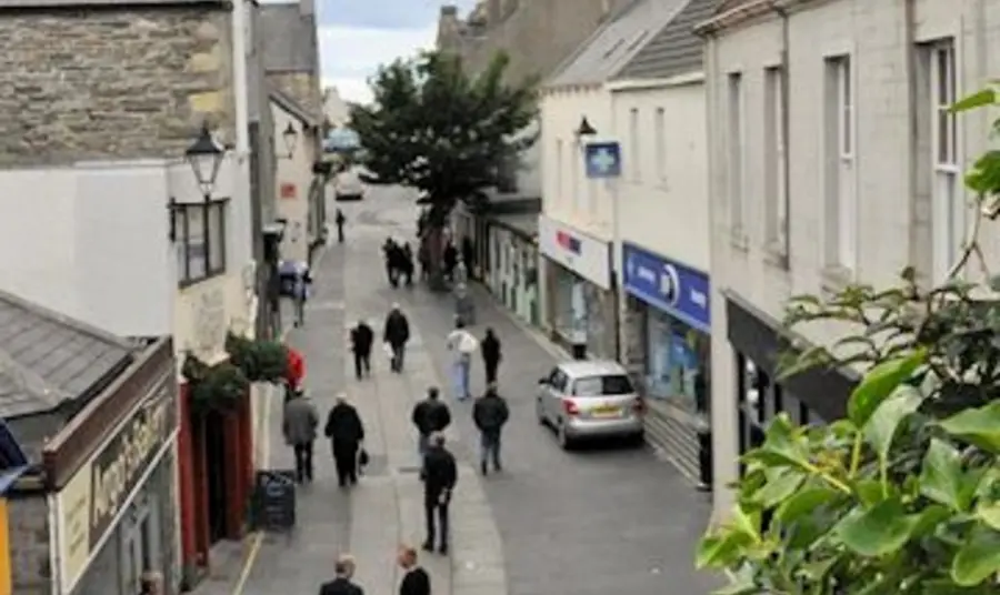 Kirkwall High Street in Orkney 