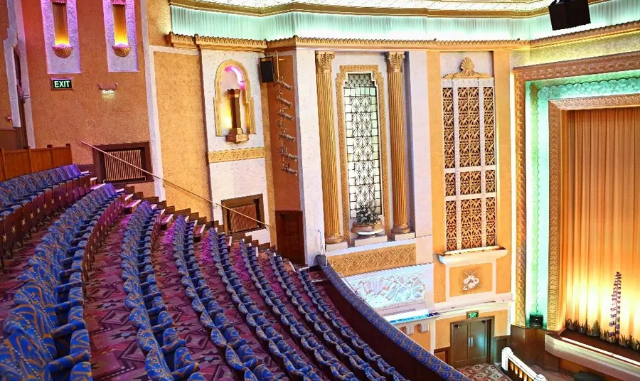 The auditorium, restored to its original state in 1932 with exact replica seating