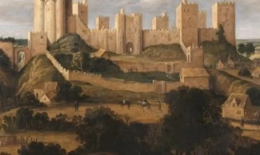 A painting of Pontefract Castle in its heyday by Alexander Keirinx dating to 1640