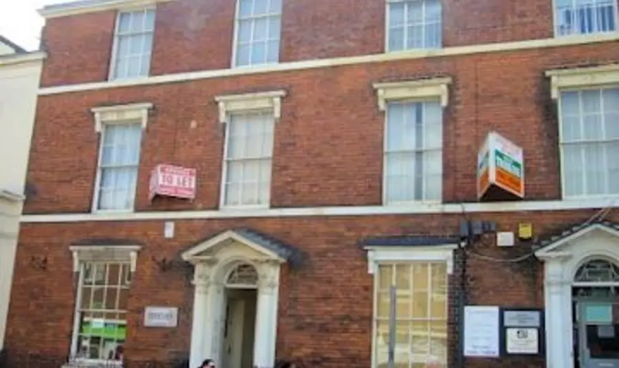 Frontage of two early 19th century Grade II townhouses