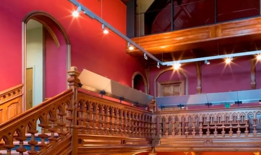 The main hallway of the Bishop's Palace following renovation