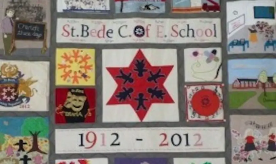 A tapestry created by the students of St Bede Primary School, Winchester