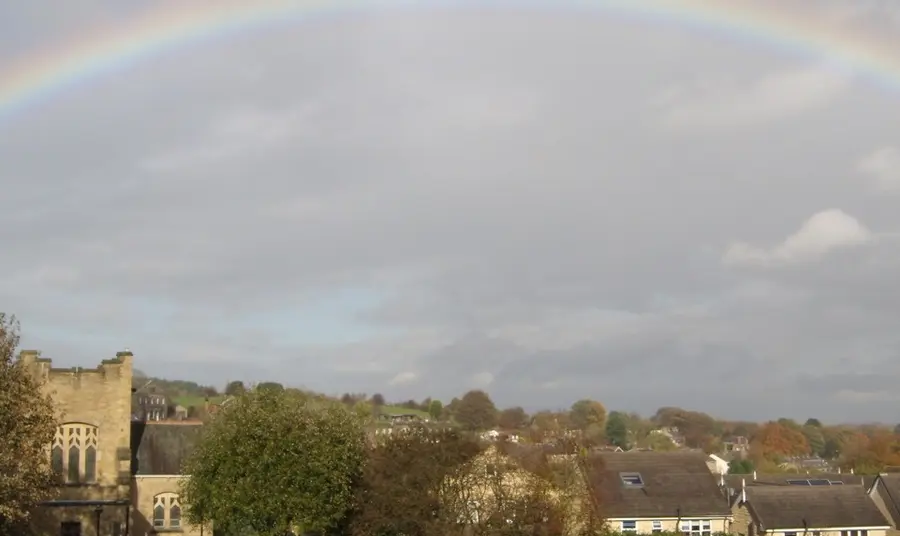 Rainbow over Churchfield, Denby Dale