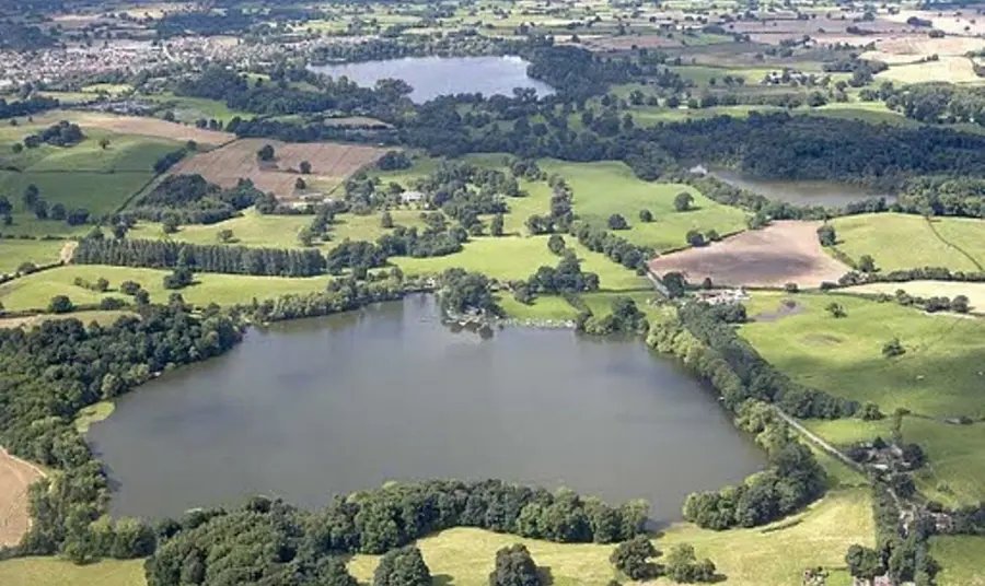 Aerial view of White mere, Shropshire