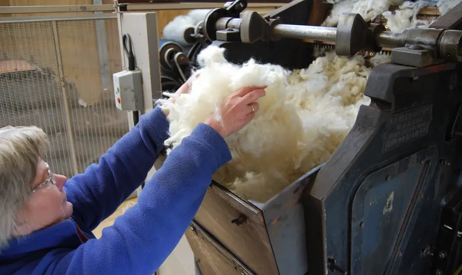 Working at the wool mill