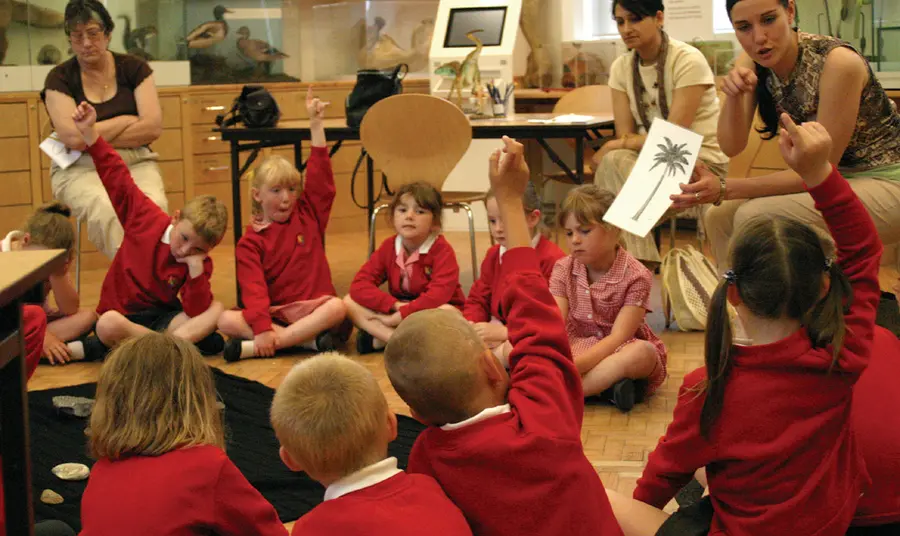 Children in a Manchester Museum classroom