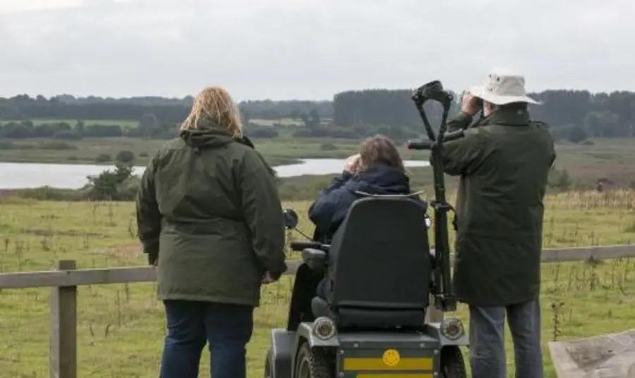 People birdspotting at RSPB Minsmere