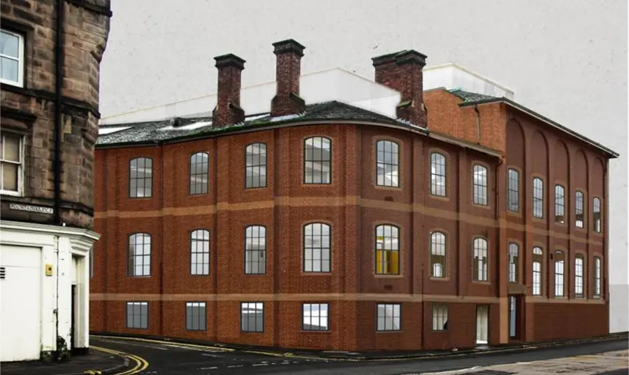 Artist's impression of restored rubber factory operating as Edinburgh Printmakers