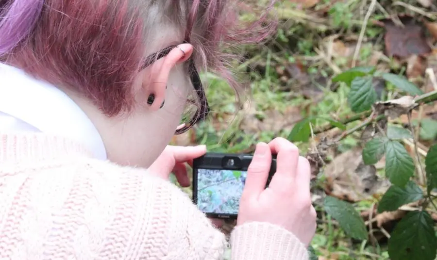 Participant recording the natural heritage of Cumbernauld