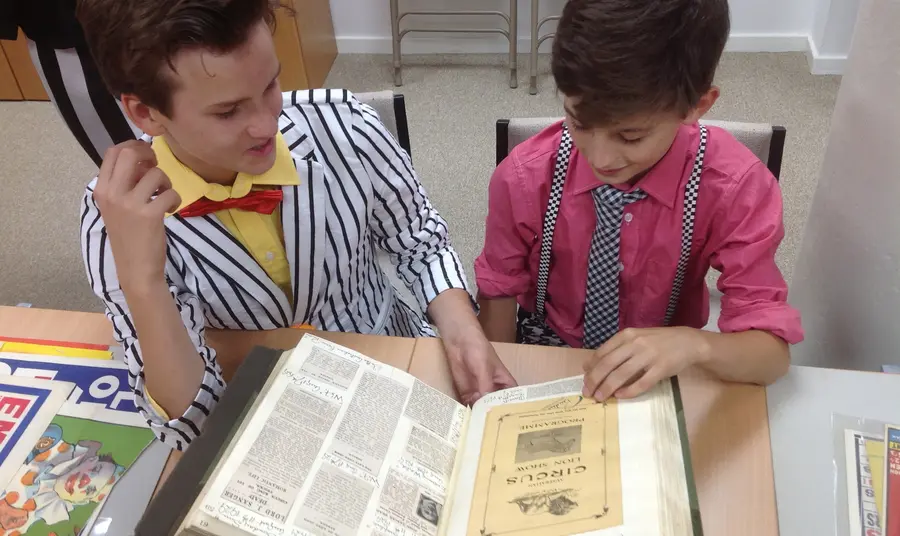 The Family La Bonche - who are we? Two boys reading