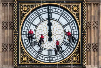 Parliament’s Great Clock, known as Big Ben, undergoes maintenance