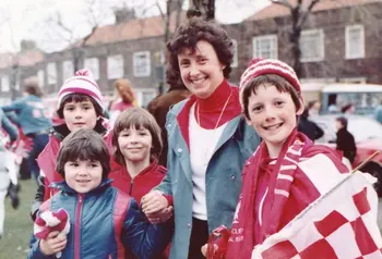 Liverpool fans attending the 1978 Bruges European Cup Final. Credit: Adrien Killen