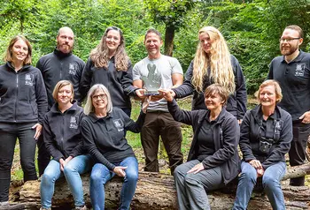 Back from the Brink team members and Steve Backshall