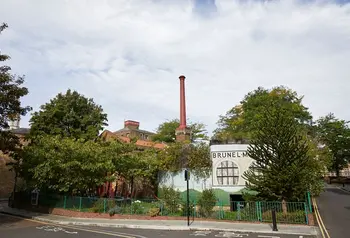 Image of outside buildings of the Brunel Museum including Engine Shaft