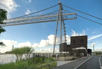 CGI visualisation of restored Newport Transporter Bridge